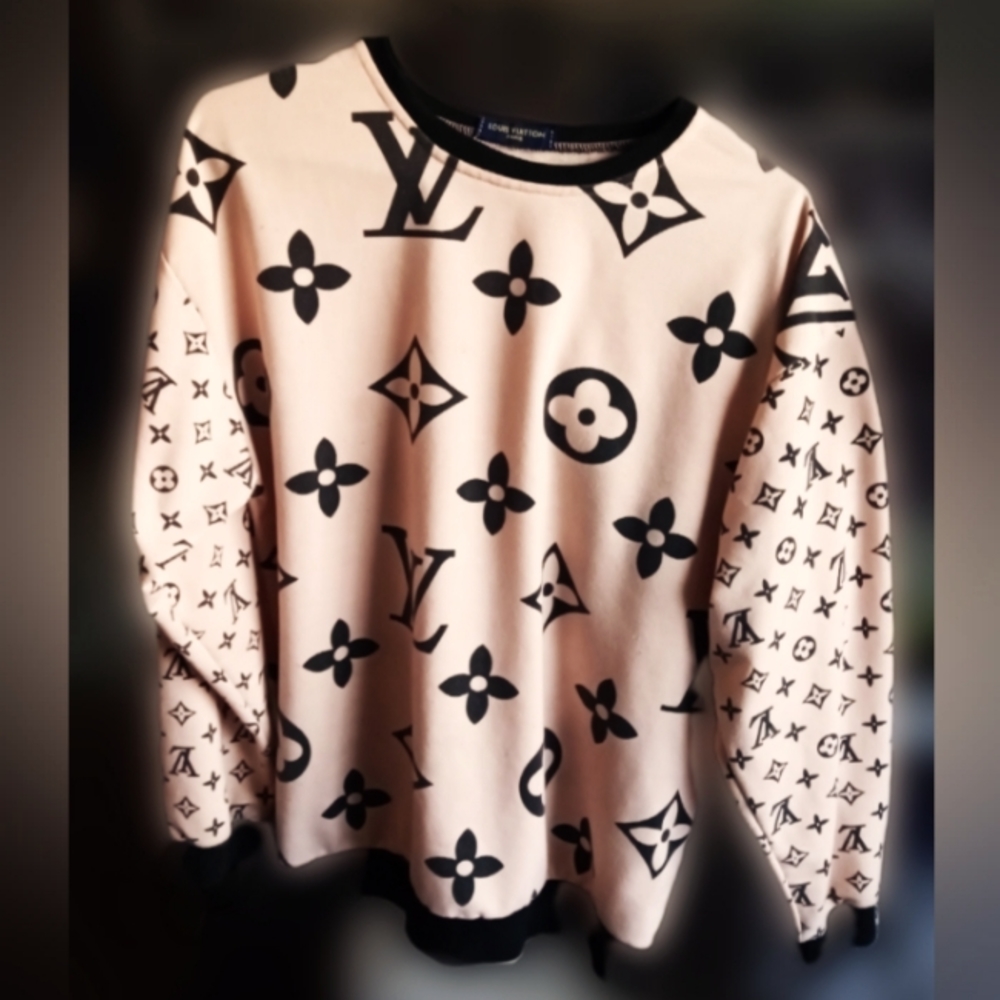 Louis Vuitton Pink and Black sweater